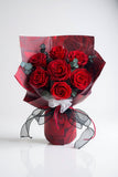 Hana (Rose) - Red Rose with Eucalyptus - Flowers - Original - Preserved Flowers & Fresh Flower Florist Gift Store