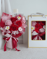 Love Reverie - Red Roses Preserved Flower Bouquet - Flowers - box - Preserved Flowers & Fresh Flower Florist Gift Store