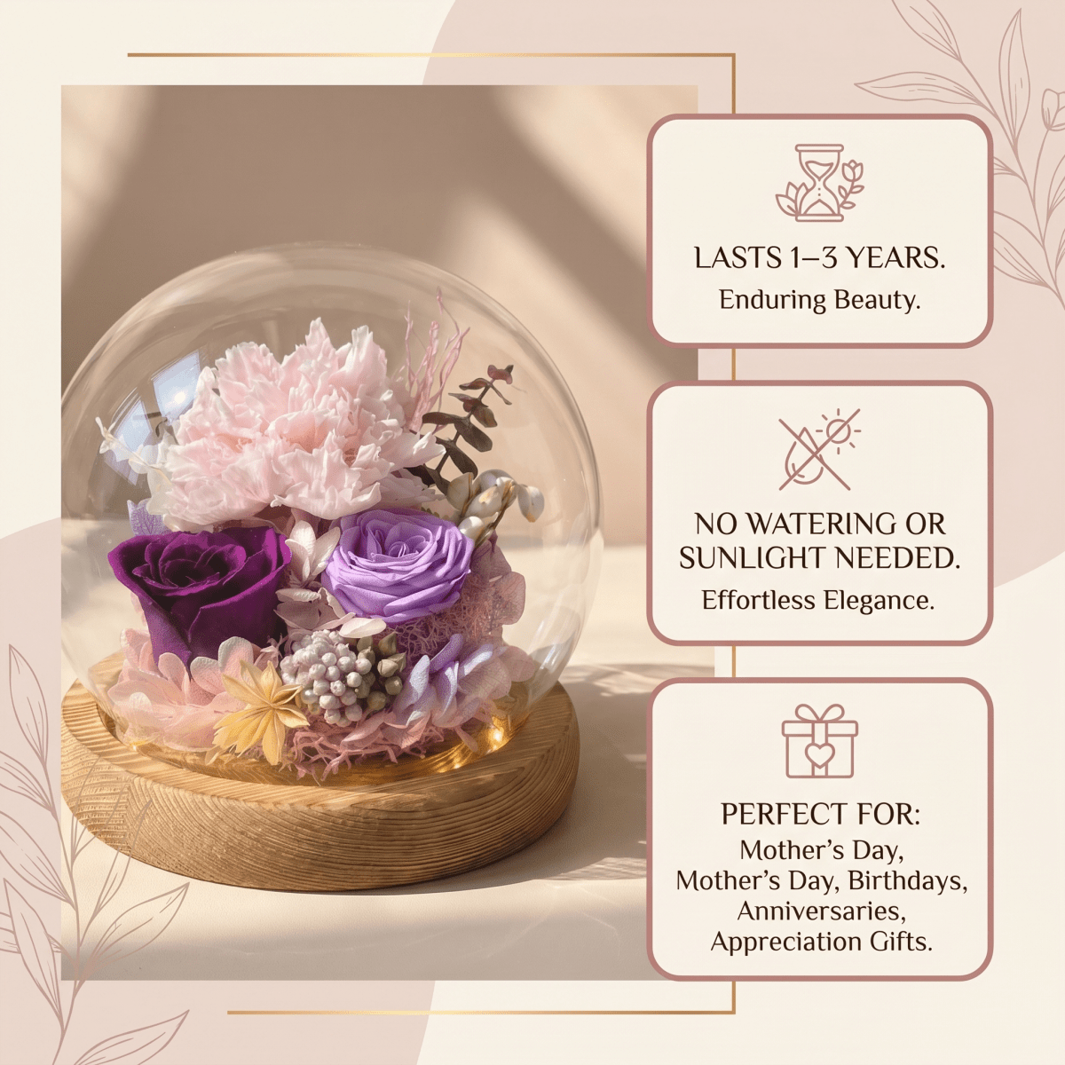 Carnation Blowball - Purple - Flowers - Preserved Flowers & Fresh Flower Florist Gift Store