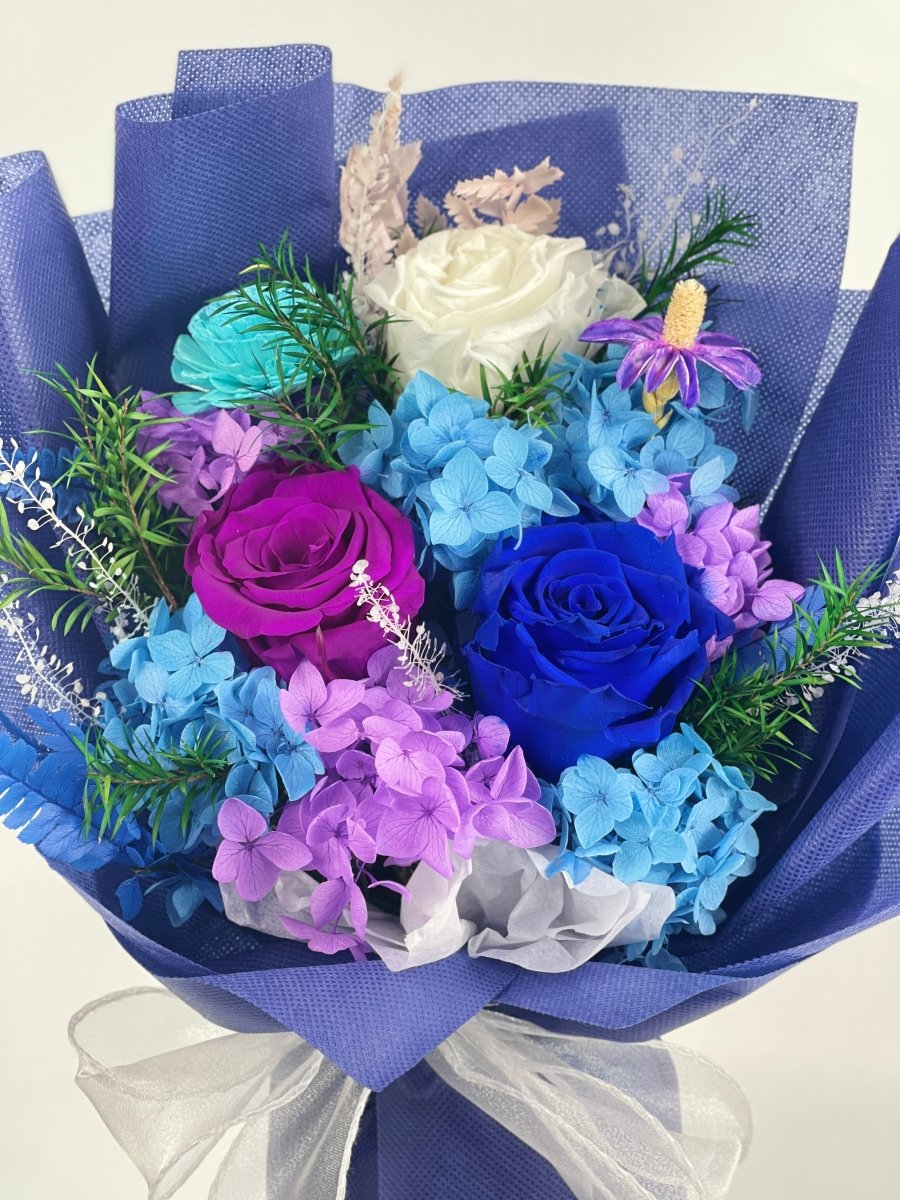 Ensei - Preserved Flower Bouquet - Flowers - Blue - Preserved Flowers & Fresh Flower Florist Gift Store