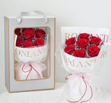 Pure Love - Romantic Red Rose - Valentine's Day Bouquet - Flowers - Koi - Galaxy Rose - Preserved Flowers & Fresh Flower Florist Gift Store
