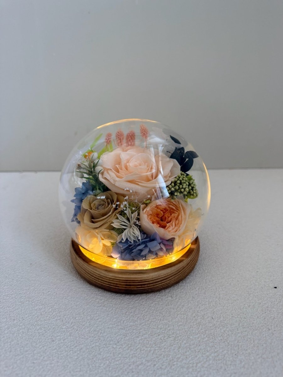 Rose Blowball - Champagne - Flowers - Preserved Flowers & Fresh Flower Florist Gift Store