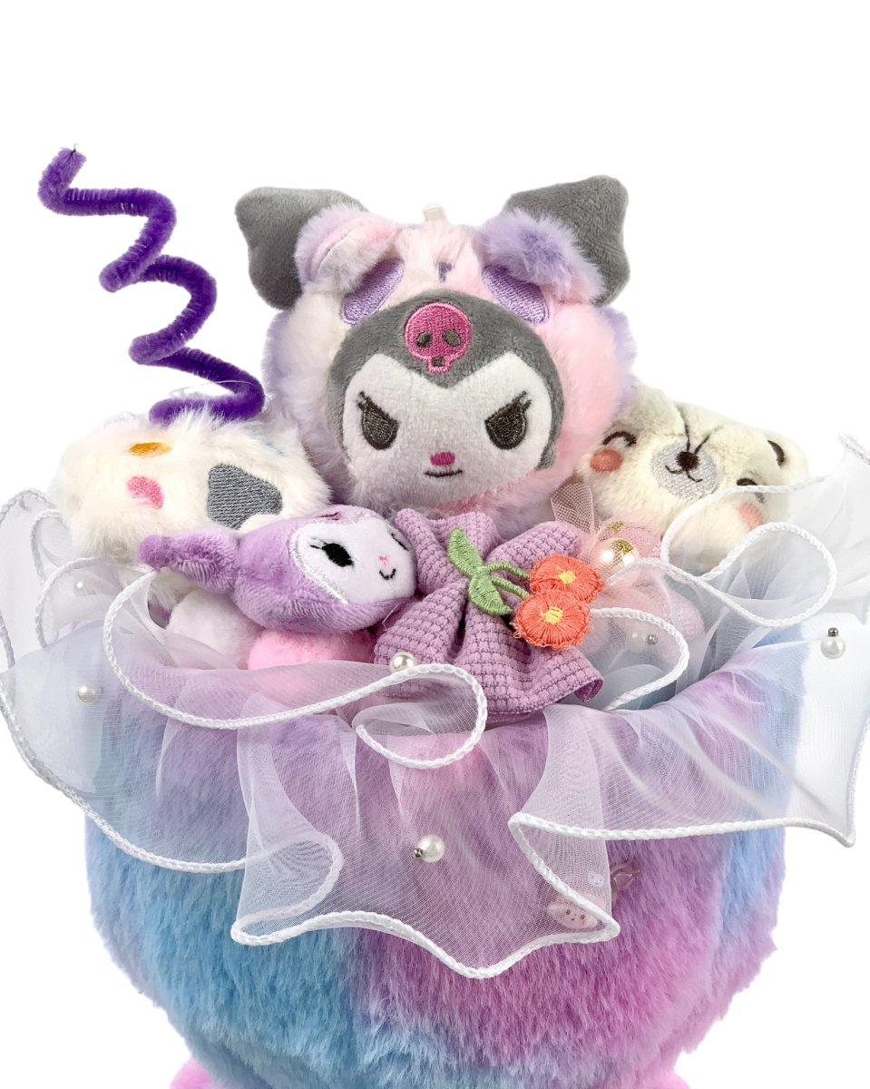 Sanrio Soft Toy Knit Bouquet - Flowers - Kuromi - Preserved Flowers & Fresh Flower Florist Gift Store