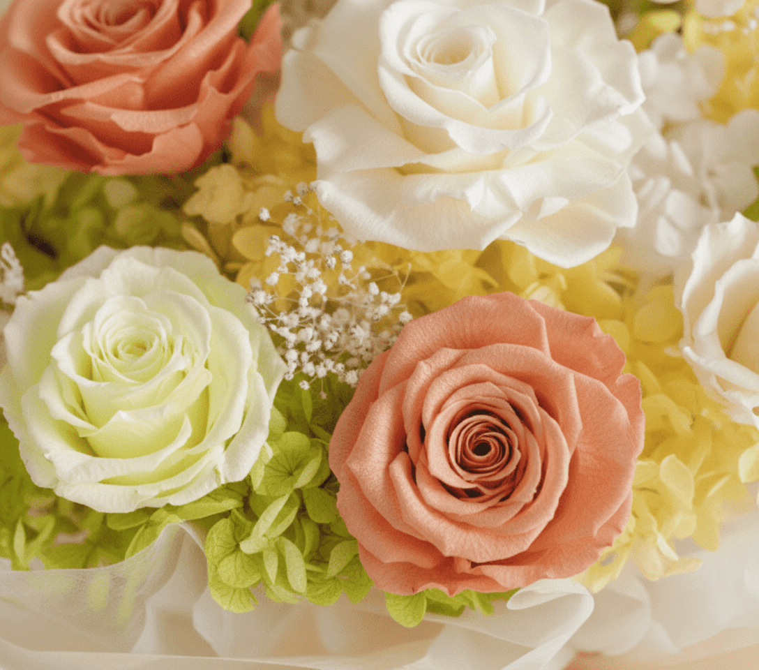 SUMMER. - Mothers Day Preserved Bouquet - Flowers - Blue - Preserved Flowers & Fresh Flower Florist Gift Store