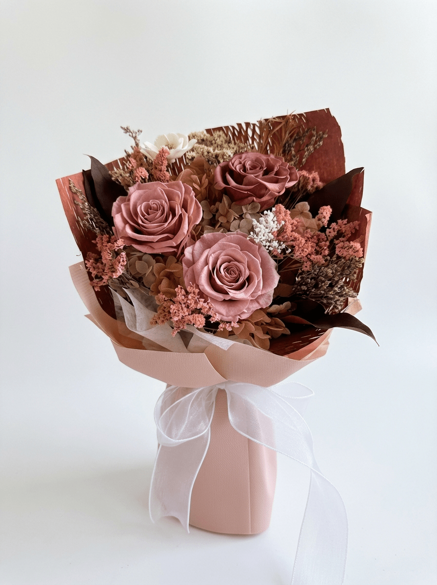 Yuna Preserved Flower Bouquet - Flowers - Blush - Preserved Flowers & Fresh Flower Florist Gift Store
