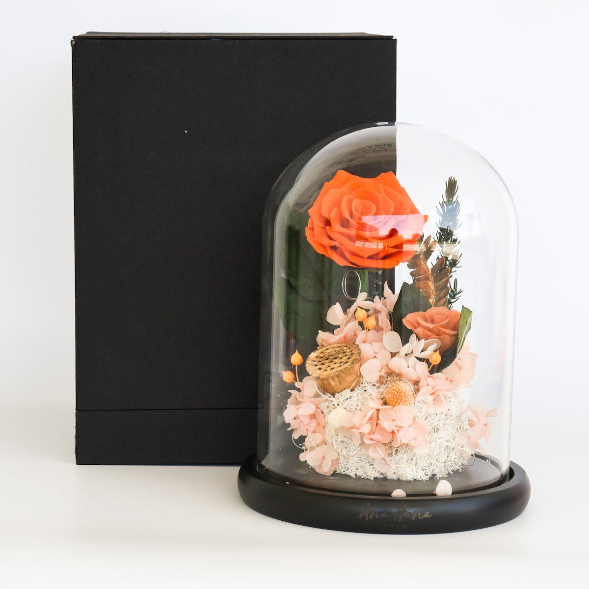 Hayami - Large Preserved Hydrangea/Rose Dome - Flower - Preserved Flowers & Fresh Flower Florist Gift Store