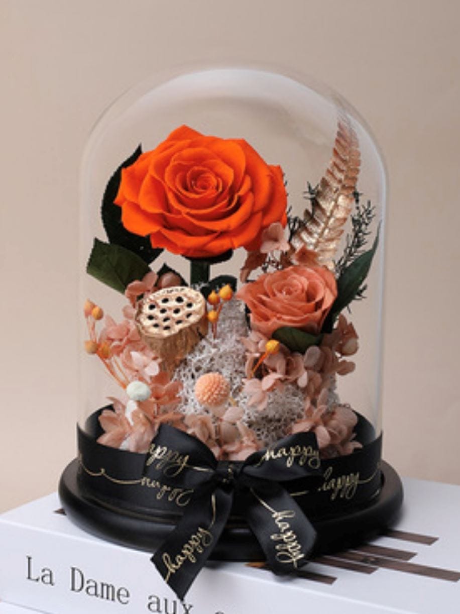 Hayami - Large Preserved Hydrangea/Rose Dome - Flower - Preserved Flowers & Fresh Flower Florist Gift Store