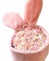 Bunny Hop - Soap Flower Bouquet - Peach Pink - Flower - Preserved Flowers & Fresh Flower Florist Gift Store