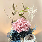 Carnation Bell Dome - Rosewood Cuppa (with gift box) - Flower - Preserved Flowers & Fresh Flower Florist Gift Store