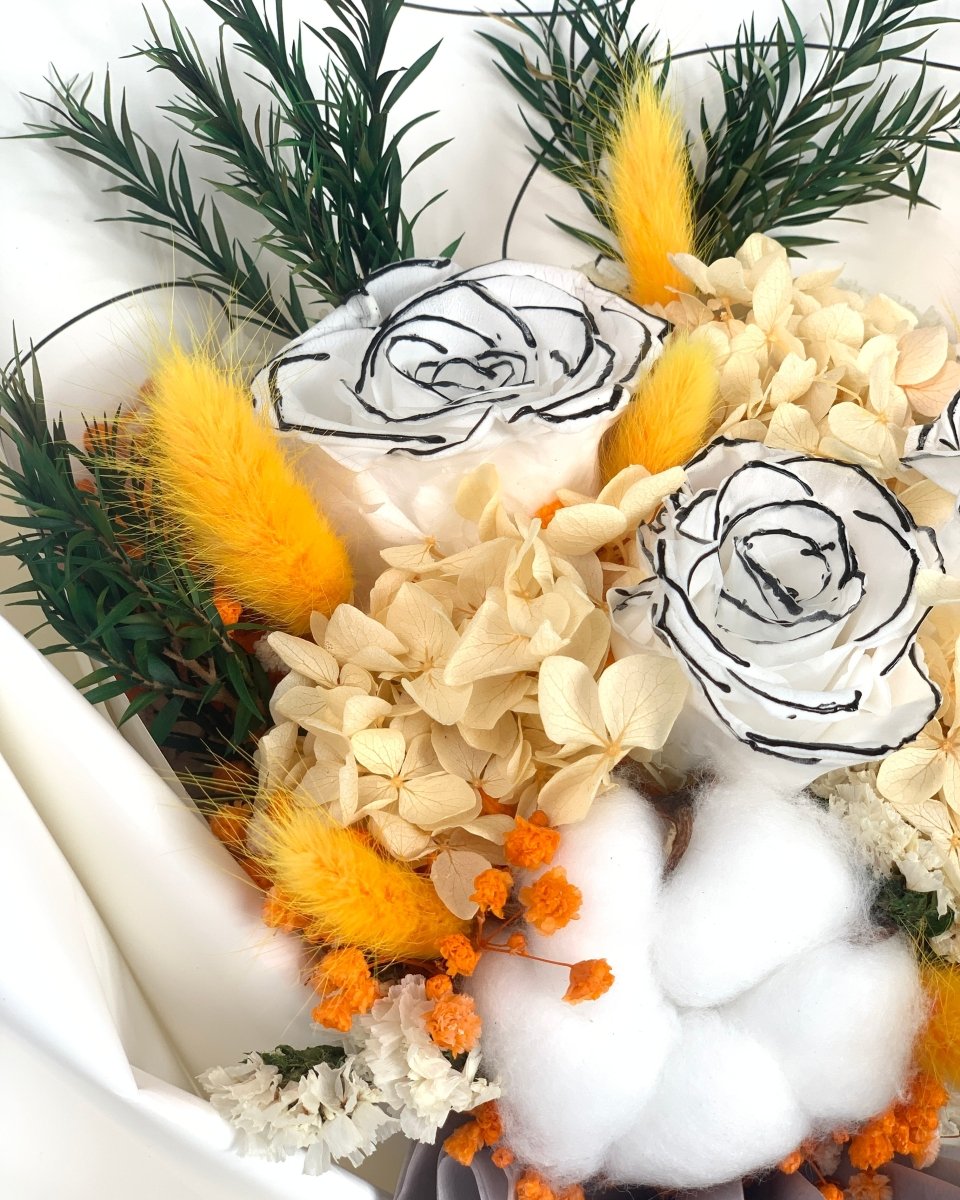 Chantel - Orange Blossom - Flowers - Standard - Preserved Flowers & Fresh Flower Florist Gift Store