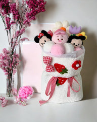 Fluffy Soft Toy Knit Bouquet - Mickey Tsum Tsum - Flower - Preserved Flowers & Fresh Flower Florist Gift Store