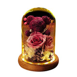 Katsumi Bear Walnut Dome - Flower - Purple かつみ - Preserved Flowers & Fresh Flower Florist Gift Store