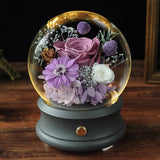 Periwinkle Rose Blow Ball Bluetooth Speaker - Royal Purple - Flower - Preserved Flowers & Fresh Flower Florist Gift Store