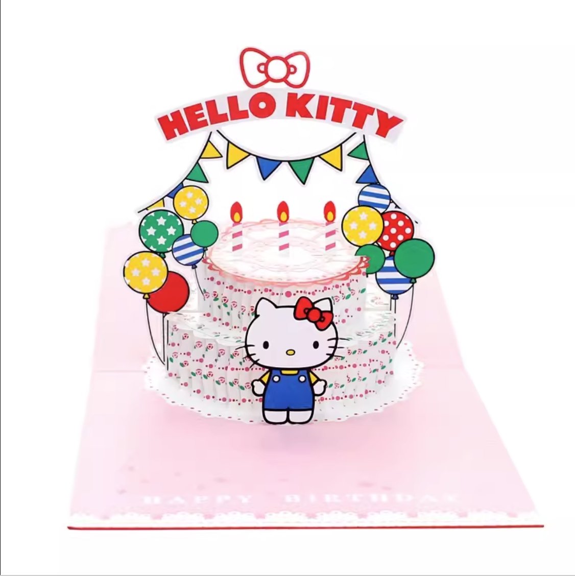 Sanrio Cake Pop Up Card - Add Ons - Hello Kitty - Preserved Flowers & Fresh Flower Florist Gift Store